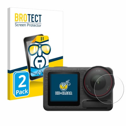 BROTECT - Screenprotector voor DJI Osmo Action 5 Pro (Lens) - Folie Beschermfolie transparant 2 Stuks