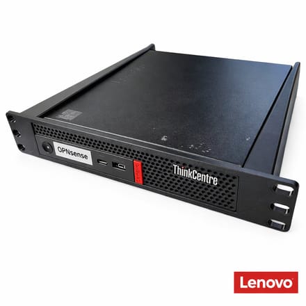 Alvora 10 inch 1U rackmount geschikt voor Lenovo ThinkCentre Tiny M720q / M920q / P330 - Mini pc houder met 2 keystone openingen - Zwart