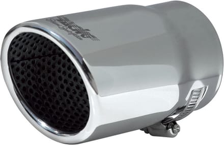 Simoni Racing Uitlaatsierstuk Rond/Schuin RVS - Ø75xL125mm - Montage 43>63mm