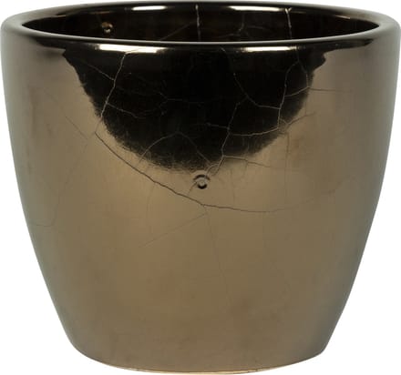 Ter Steege Bloempot - goud - glans - Scandinavisch - 18 x 16 cm - plantenpot