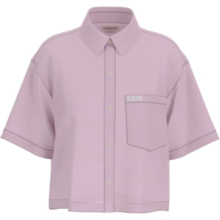 Dameshemd met korte mouwen Guess Camp Collar Boxy