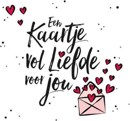 Wenskaart - Kaartje Vol Liefde Voor Jou - Met Envelop - 1 Stuk