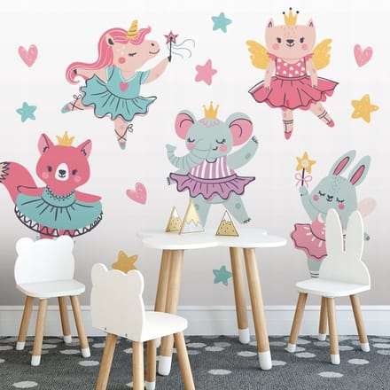 Wallvy - Muursticker - Kleurrijke Feeën - 100x200cm