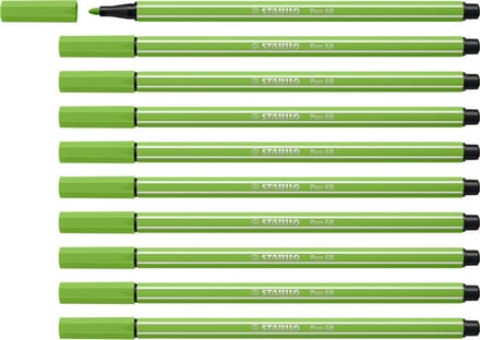 STABILO Pen 68 - Premium Viltstift - Lichtgroen - Doos 10 stuks