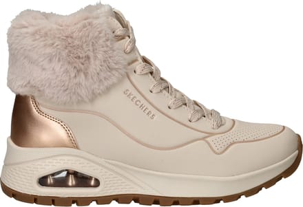 Skechers Uno Rugged - Fall Shimmer Dames Laarzen - Creme