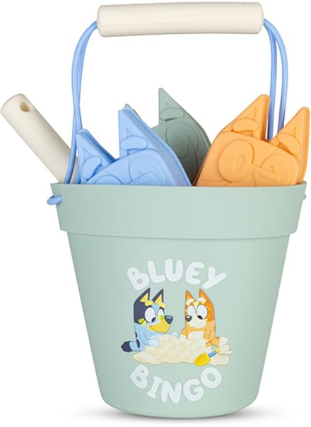 Swim Essentials - strandspeelgoed - Bluey - silicone - 1 emmer + 3 vormen + schepje - kleur