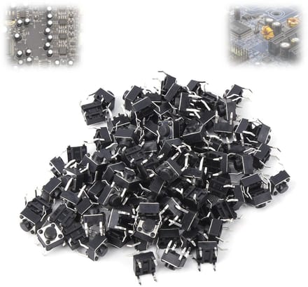 Cosensi - Set van 100 Tactiele Drukknopschakelaars 6x6x4mm