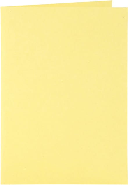 Kaarten en enveloppen, afmeting kaart 10,5x15 cm geel, 6 set