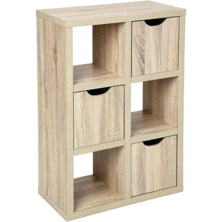 5Five Bivoak woonkamermeubel / kast - 6 Vaks - 3 lades