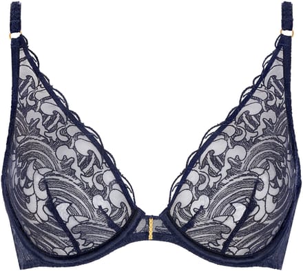 Aubade Satin Memories Triangel Beugel Bh 5CN12 Deep Sea - maat EU 85D / FR 100D