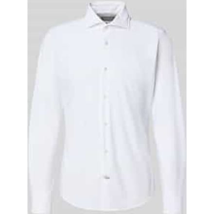 slim fit zakelijk hemd met kentkraag