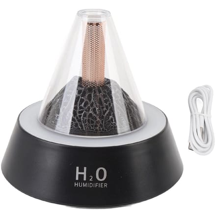 Dailygoods- Diffuser 80 ml - Vulkaandiffuser - Etherische Olie - Aromatherapie - Luchtbevochtiger - Warm Licht RGB - ABS Materiaal
