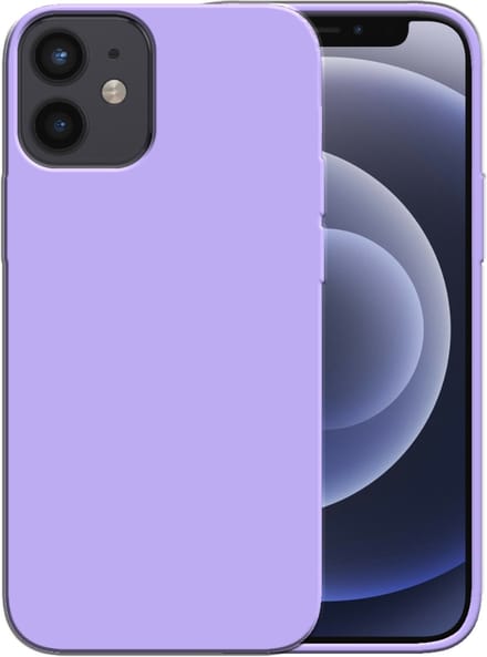 Smartphonica Siliconen hoesje voor iPhone 12 Mini case met zachte binnenkant - Paars geschikt voor iPhone 12 Mini