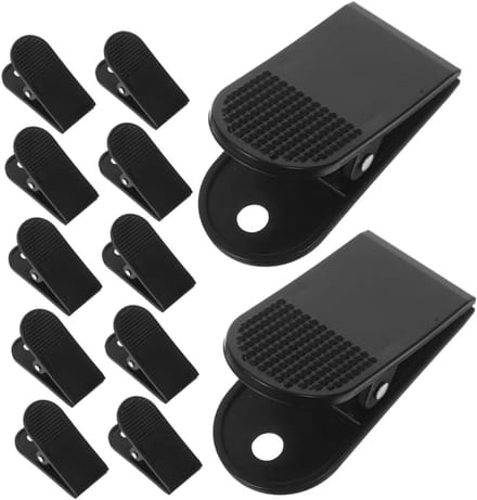 Noodstopklem Loopband - Veiligheidsschakelaar Clip - Veilig Trainen - Universele Compatibiliteit - 12 Stuks - Zwart