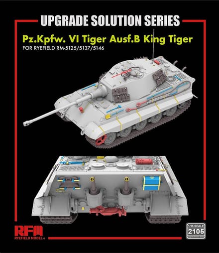 Rye Field Model Modelbouwpakket - 2105 Upgrade Solution Series voor Pz.Kpfw. VI Tiger Ausf. B King Tiger - Rye Field Accessoires set - 1:35 - Modelbouw