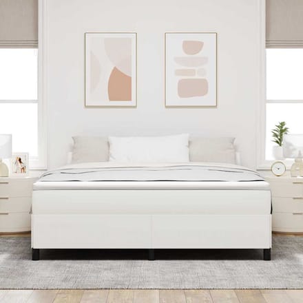 vidaXL - Boxspring - bed - Crèmekleurig - 180 - x - 200 - cm - Corduroy - stof