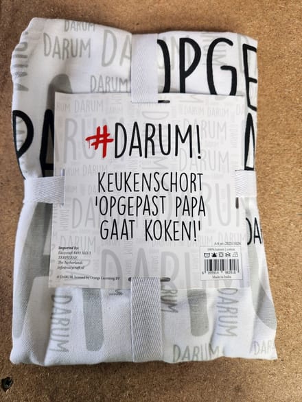 #DARUM! - Keukenschort - opgepast papa gaat koken!
