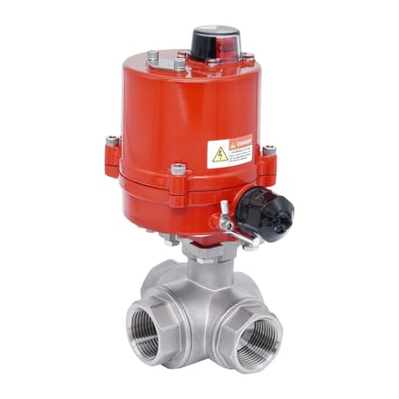 Rp 3/4'' L-Port 3-Weg RVS Elektrische Kogelkraan 12 V AC/DC