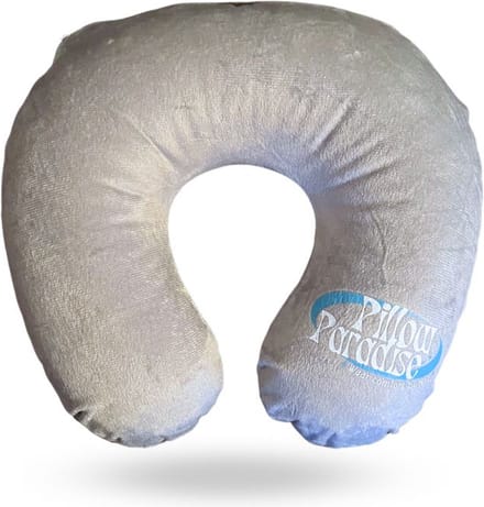 Pillow Paradise - Nekkussen - Reizen - Travel - Opblaasbaar - Grijs