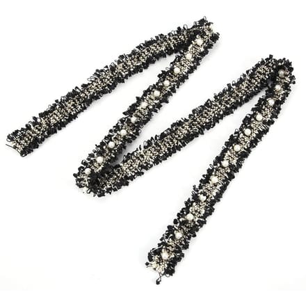 Dentelle Bordure Longueur 2 Yards Accessoire de Décoration DIY Tissu Textile Maison Pièce Décorative(Noir)