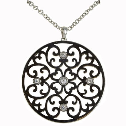 Quiges - RVS Ketting met Munthanger Bloemen - ECO006