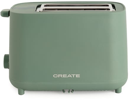 CREATE - Broodrooster van 750 W - Met beveiligingssysteem - Zes vermogensniveaus - Sage - TOAST STUDIO