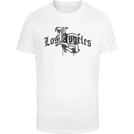 Mister Tee - LA Wording Heren Tshirt - M - Wit
