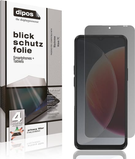 dipos – Matte Privacy Screenprotector geschikt voor Blackview Wave 7C | Anti-Spy Beschermfolie