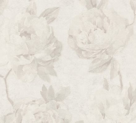 ROMANTISCHE ROZEN BEHANG | Floraal - Grijs Wit - A.S. Création Pintwalls III