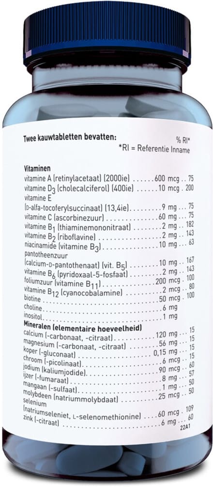 Orthica - Dino Multi - 2 x 60 kauwtabletten - Voordeelverpakking