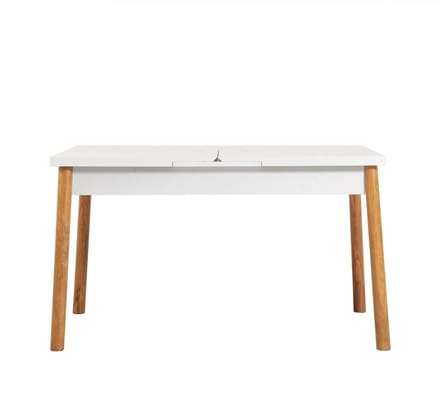 Asir uitschuifbare eettafel – Atlantic Pine wit – 153-120 x 75 x 75 cm