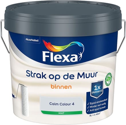 Flexa - Strak Op De Muur Binnen Mat - Calm Colour 4 - Mengverf - 5 L