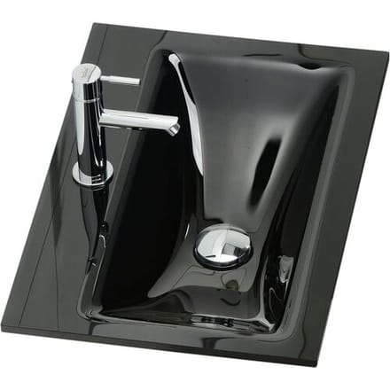 progettobagno Enea 50 replacement washbasin in black ENCRNE