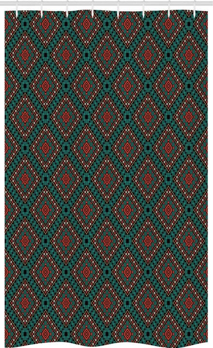 ABAKUHAUS douchegordijn – 120x180 cm – Retro ontwerp, 100% polyester