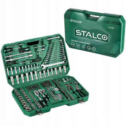 Stalco Gereedschapset 237 Delen - Doppen & Sleutels 1/4" 3/8" 1/2"