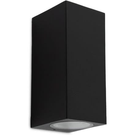 KS Verlichting Geo Up en Down Muurlamp Zwart met Lichtsensor LED