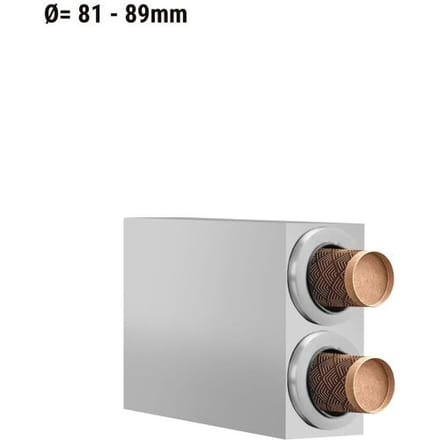GGM Gastro Becherspender - mit 2 Spendern Zilver