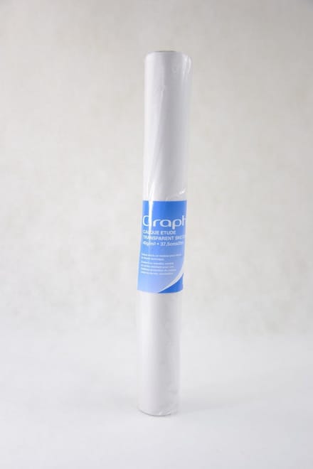 Calqueerpapier Rol - Overtrekpapier Tekenpapier - Technisch Tekenen Schetsen - Chloorvrij Gebleekt - 37.5 cm x 20 m - Transparant
