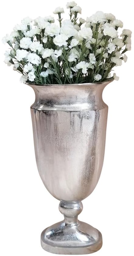 Michael Noll - Vaas - Zilver - Aluminium - XL - 66 cm