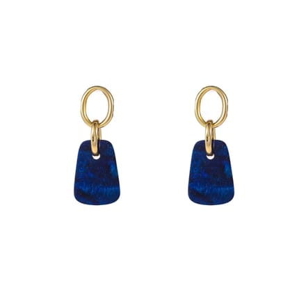 Go Dutch Label Oorknoppen Square Dangle Blauw