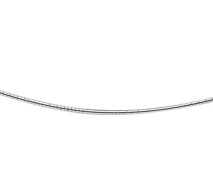 YO&NO - Ketting - Zilver - Omega rond - 1,25 mm - 42 + 3 cm - Zilver 925