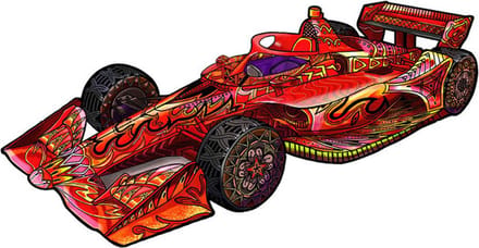 Eureka Rainbow Wooden Puzzel Race Auto