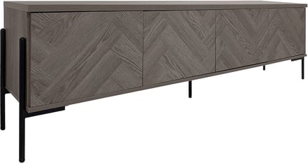Charlene-Lowboard - 4-Deurs - Wit Visgraat