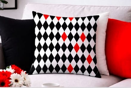 Modern Geometry Collection Kussenhoes – Red Edition - 45x45 cm