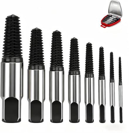 Solidchoice - 8 Stuks Gebroken Schroef Extractor Set voor Beschadigde Schroeven