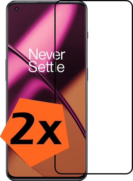 Screenprotector - 2 Stuks - Geschikt voor OnePlus 11 - Full Cover - Gehard Glas - Beschermglas - Tempered Glass - Screen Protector