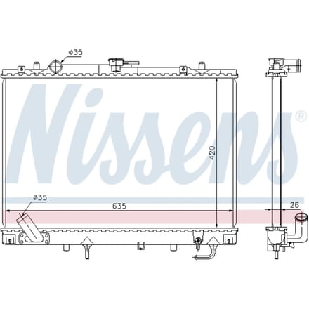 Radiator, motorkoeling NISSENS 68154