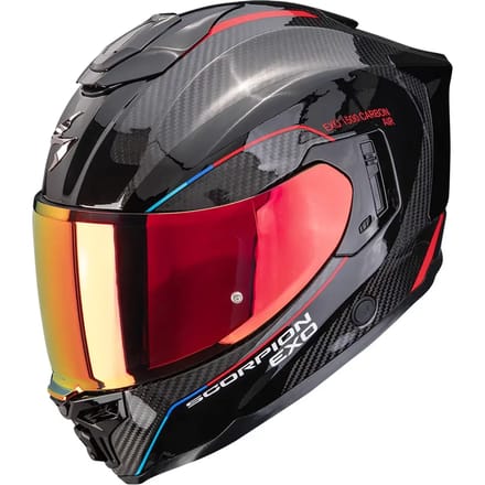 Scorpion EXO-1500 Carbon Mundi Black Red - Integraalhelm - Maat M - Motorhelm - ECE 22-06 gekeurd
