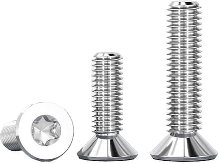 20x M3x12mm RVS Torx Schroeven Verzonken Kop Platte Schroefdraad