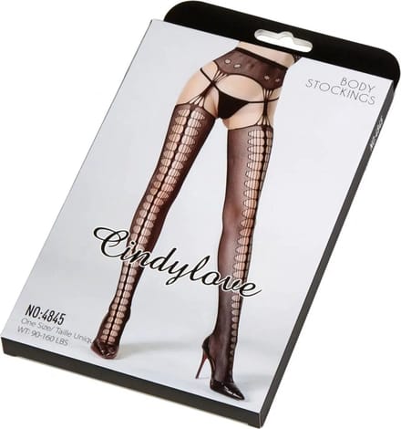 Cindylove - Jarretelkousen - No. 48450 - One Size - Zwart